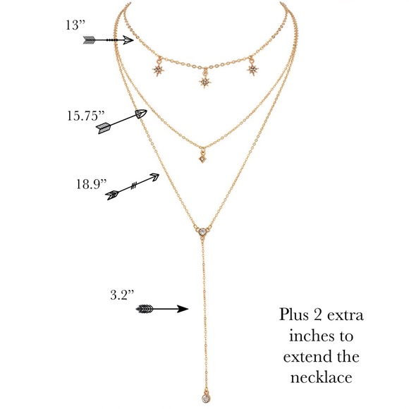 Boho Multilayer Star, Sun, Crystal Necklace - Picture 16 of 16